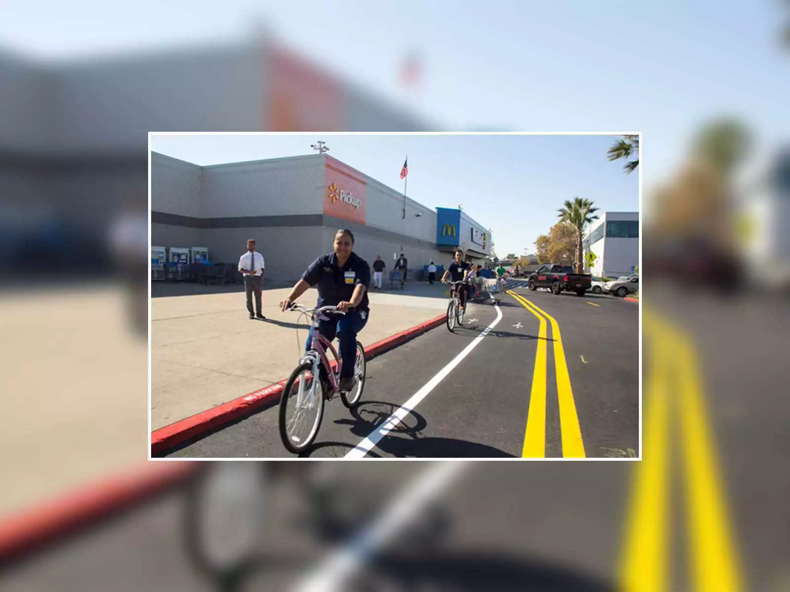 San Leandro, CA Wal-mart bike lane build