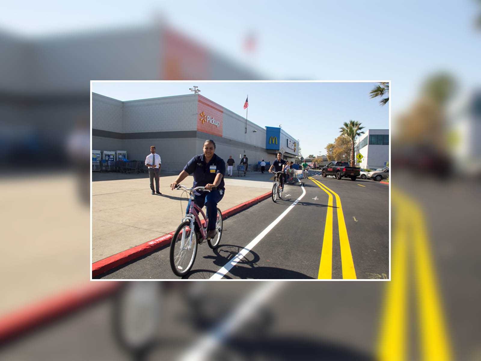 San Leandro, CA Wal-mart bike lane build